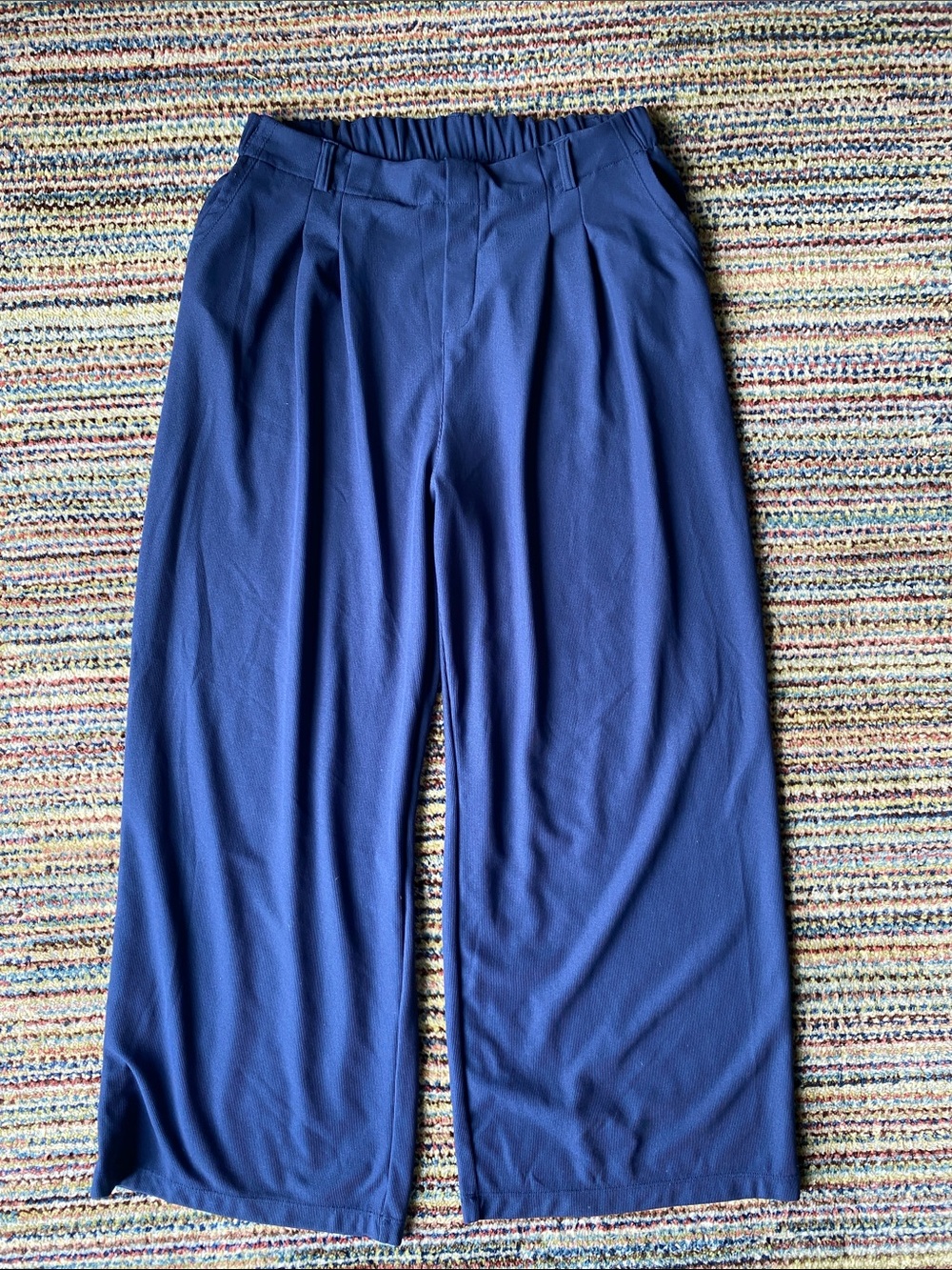 HALARA Navy Elastic Waist Wide Leg Bottoms XL - Picture 2 of 8